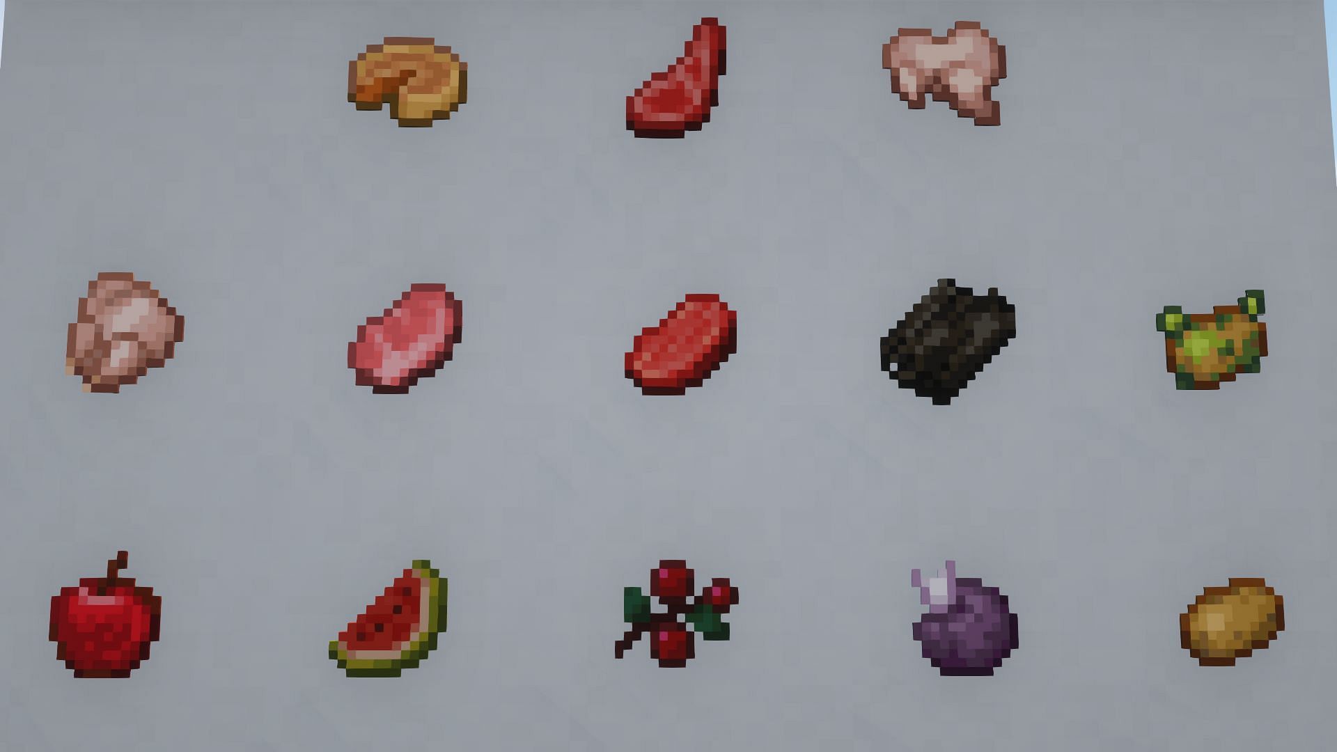 These food items have low overall nourishment in Minecraft (Image via Mojang)