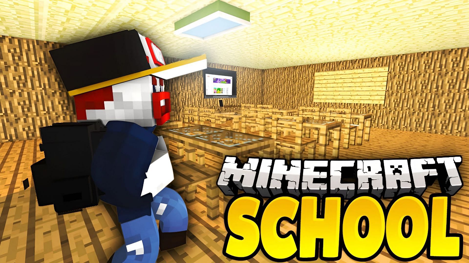 A school can make for an amazing build in your Minecraft world (Image via Youtube/Benx)