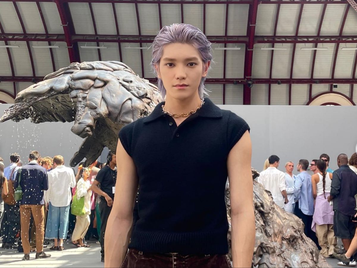 NCT Taeyong's look for the LOEWE Spring Summer 2024 show wins the