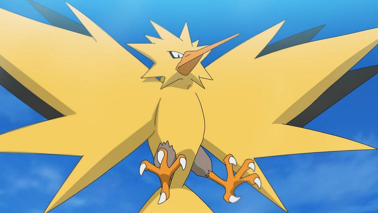 Zapdos as seen in the anime (Image via The Pokemon Company)