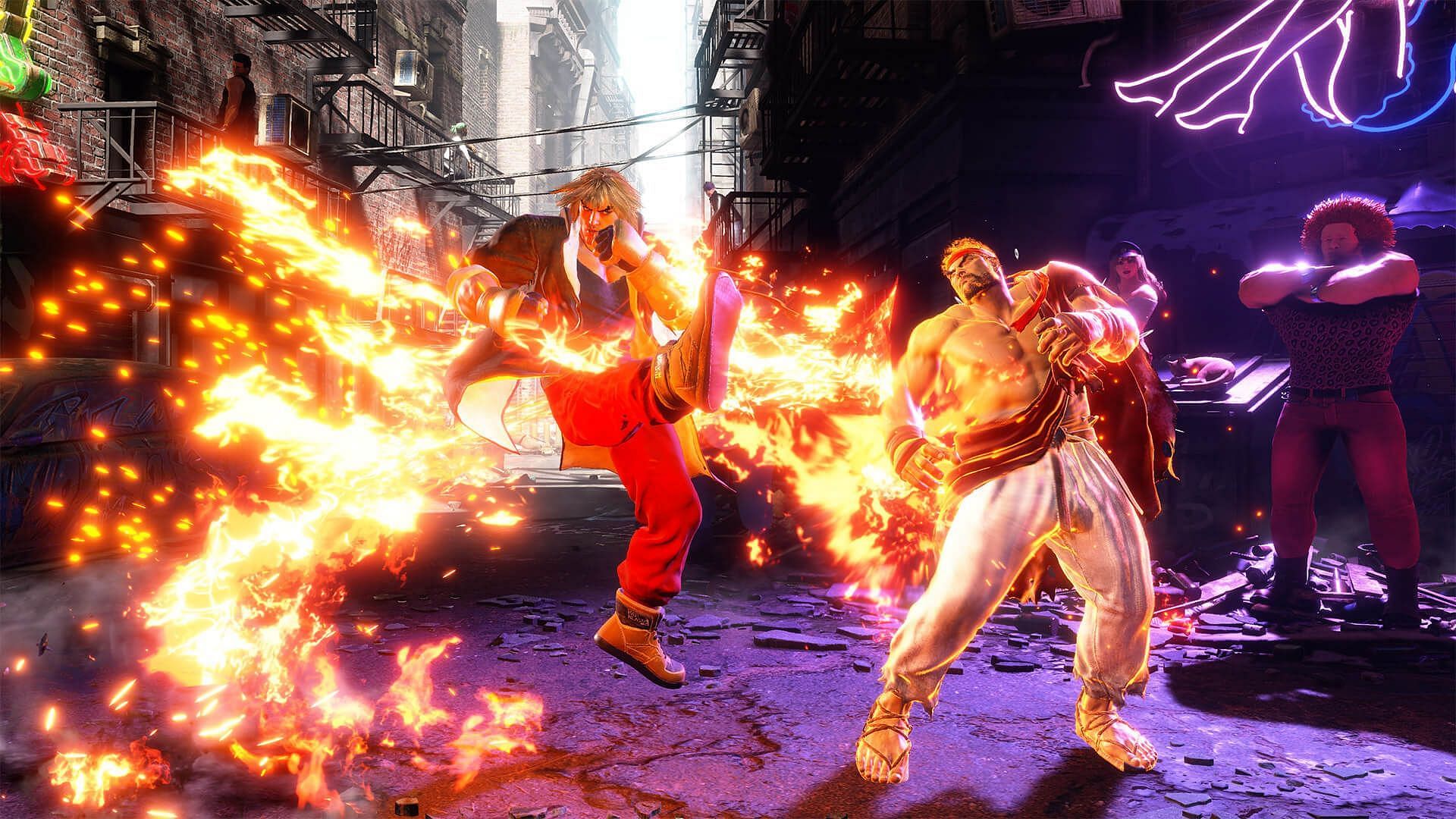 Ken taking on Ryu in Street Fighter 6 (Image via Capcom)