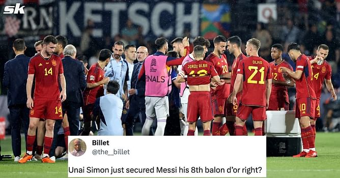 "Croatia bottled it like England" "Let's all laugh at Modric" - Twitter explodes as Spain win 2023 UEFA Nations League on penalties