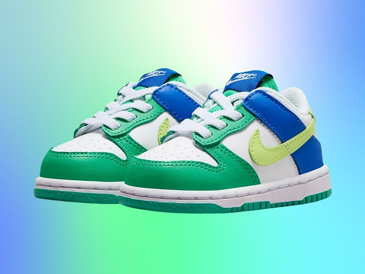 Nike Dunk Low TD &quot;Green and Royal Blue&quot; sneakers (Image via Nike)