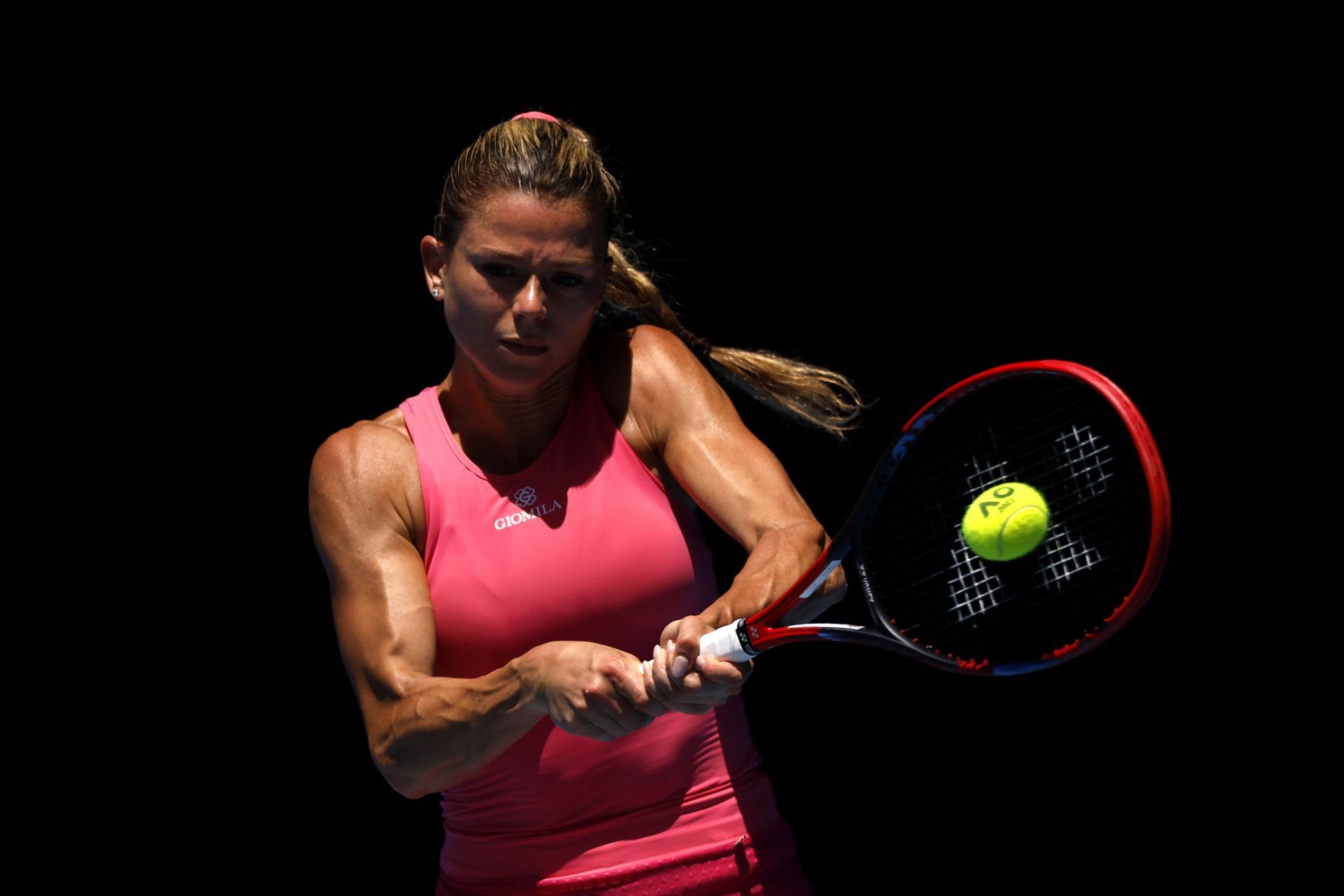 Camila Giorgi in action on the WTA tour