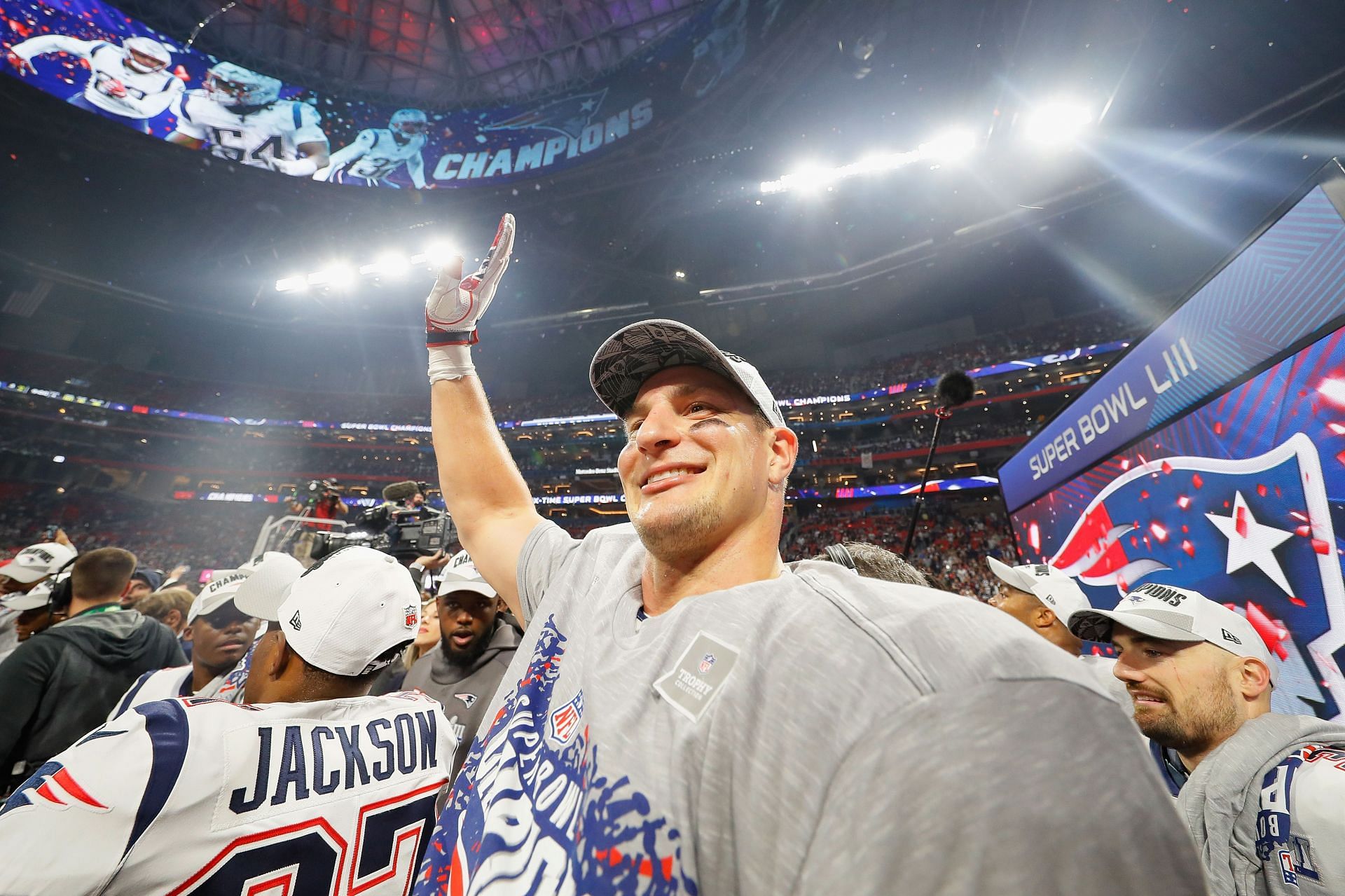 Rob Gronkowski is very happy after fan gives him Fireball