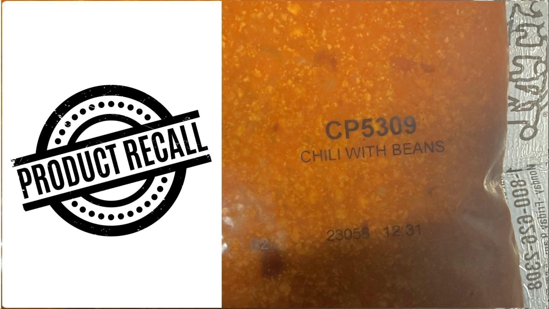 J.T.M. Provisions Company recalls Frozen Beef Chilli products over extraneous material contamination concerns (Image via FSIS)