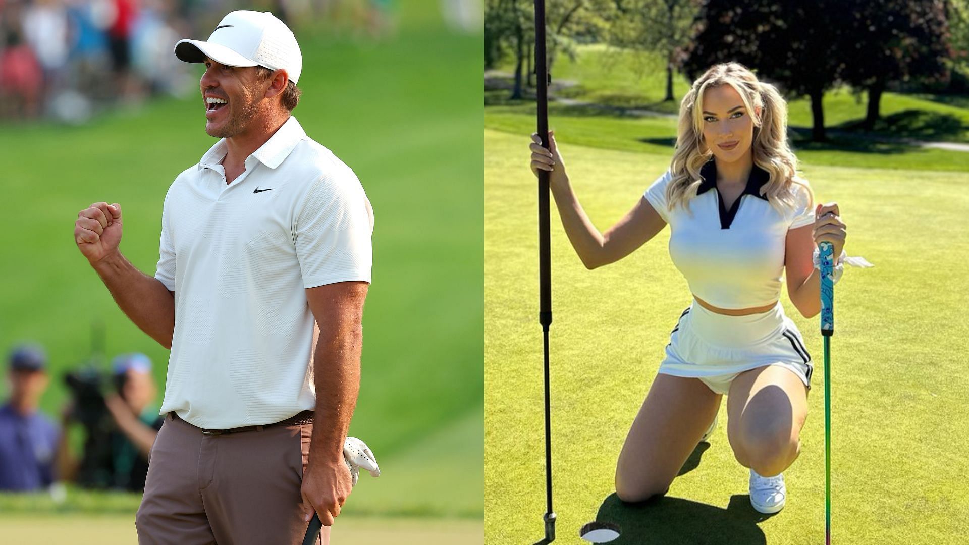 Brooks Koepka, Paige Spiranac (Image via Getty)