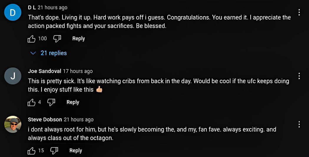 The comments on the video