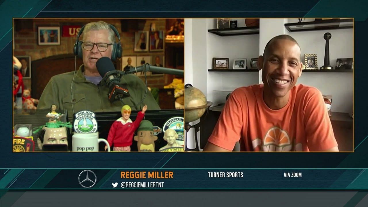 Indiana Pacers legend Reggie Miller (right) on &quot;The Dan Patrick Show&quot;