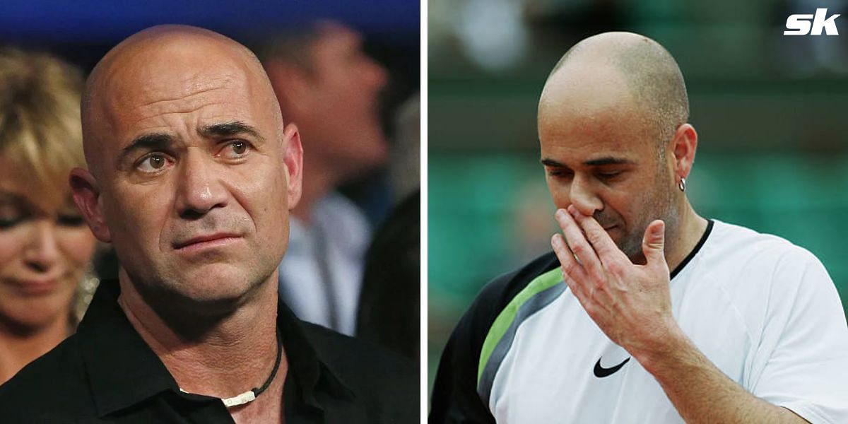 Andre AGassi suffered a first-round exit at the 2005 French Open