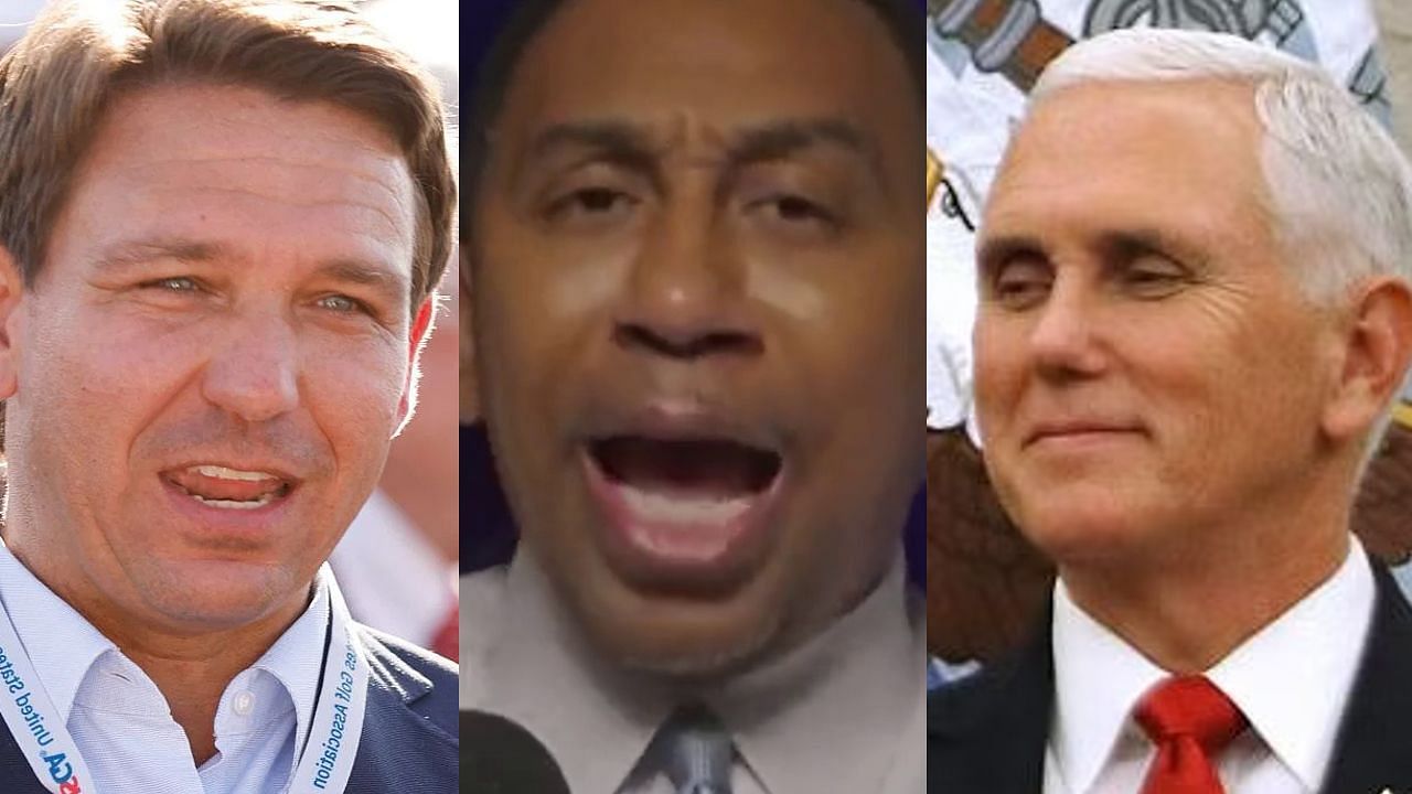 Ron DeSantis, Stephen A. Smith and Mike Pence | Image Credit: Stephen A. Smith/Twitter