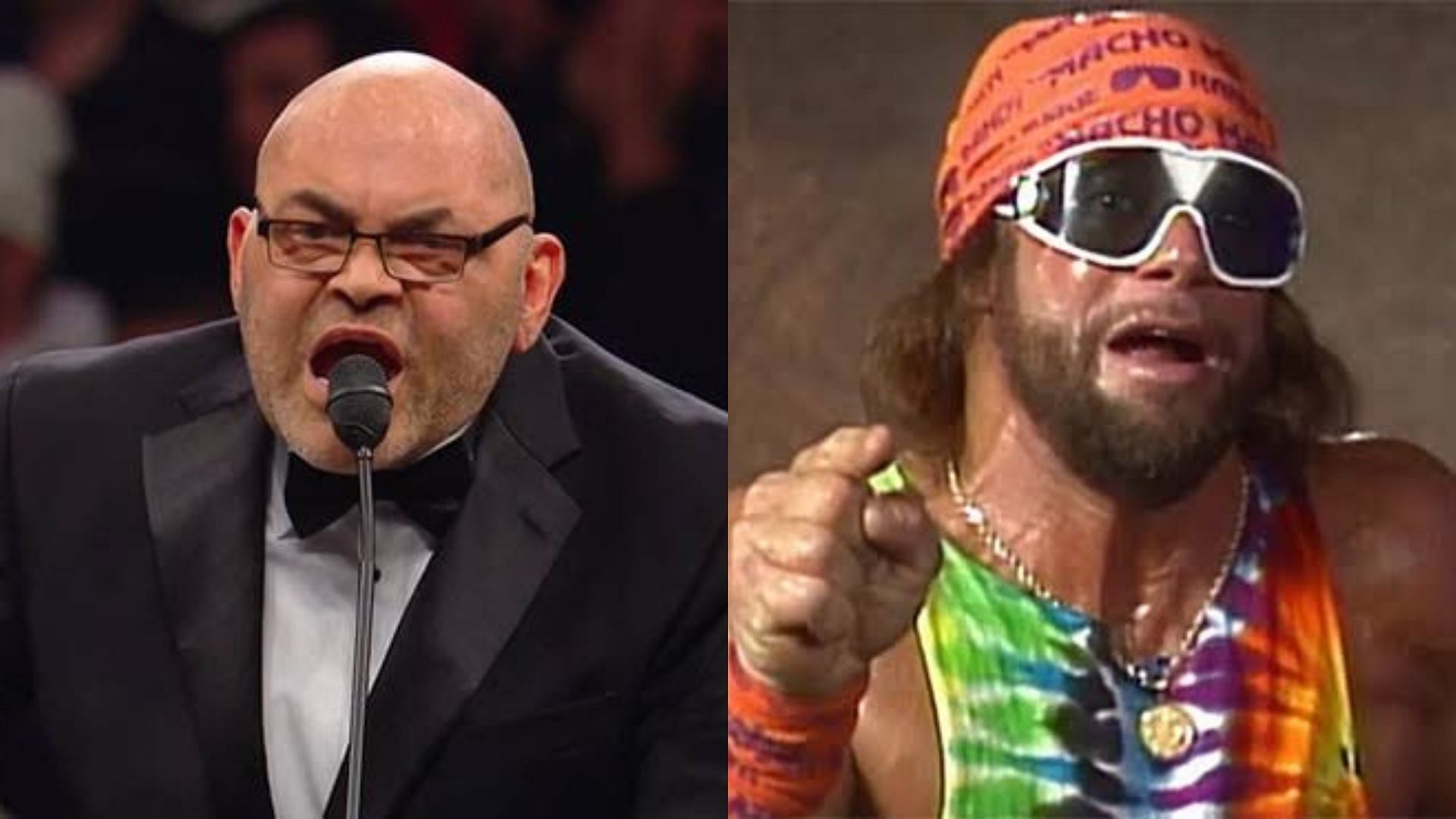 Konnan (left) and &quot;Macho Man&quot; Randy Savage (right).