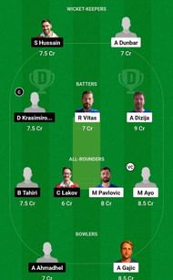 SER vs BUL Fantasy Suggestion Team 2