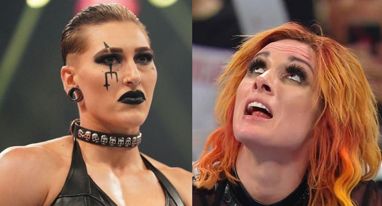 Rhea Ripley (left) and Becky Lynch (right)