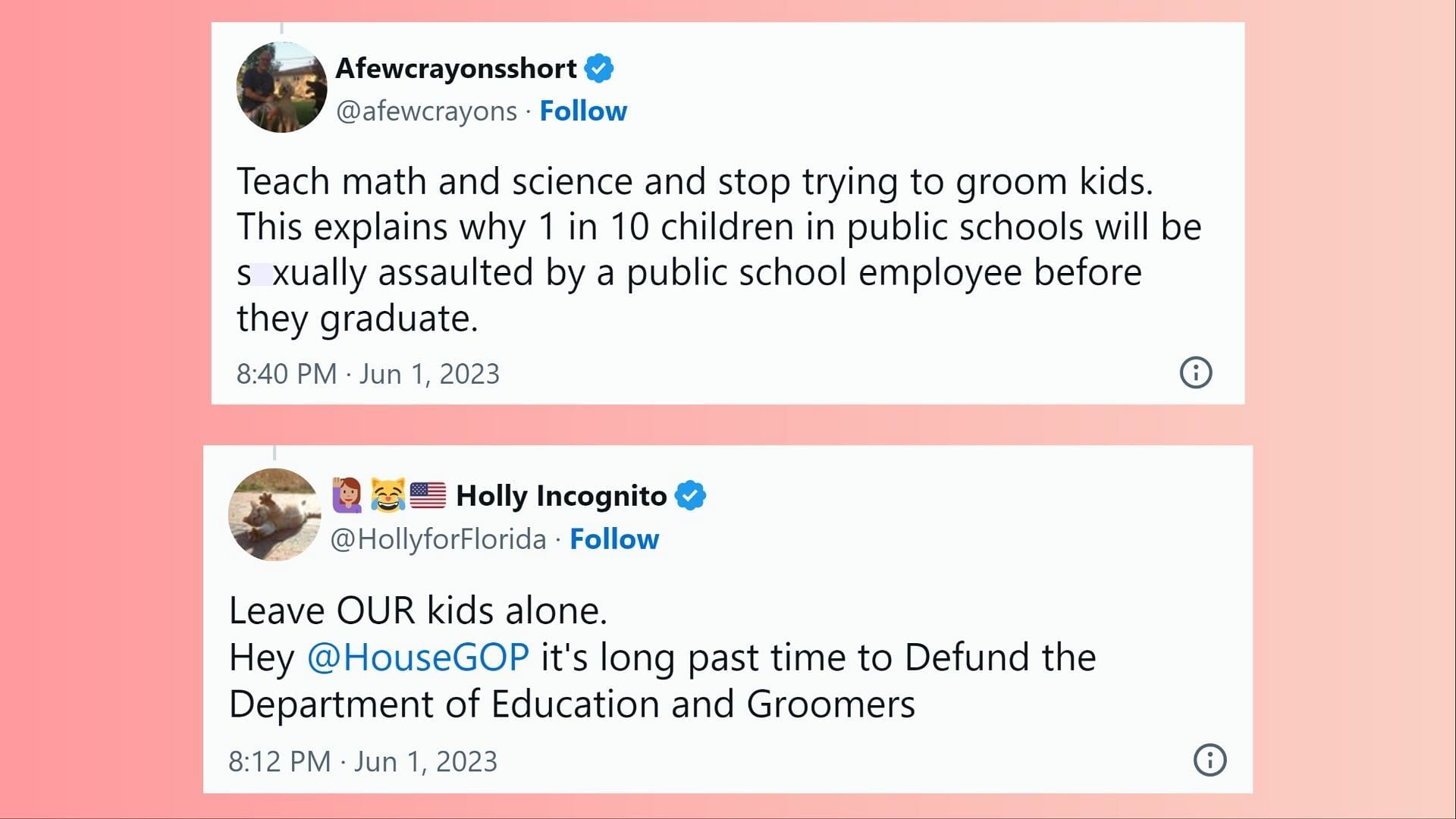 Twitter users asked the Education Department to leave kids alone (Image via Twitter)