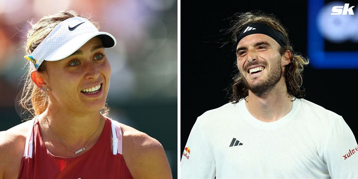 Paula Badosa (L) and Stefanos Tsitsipas (R)