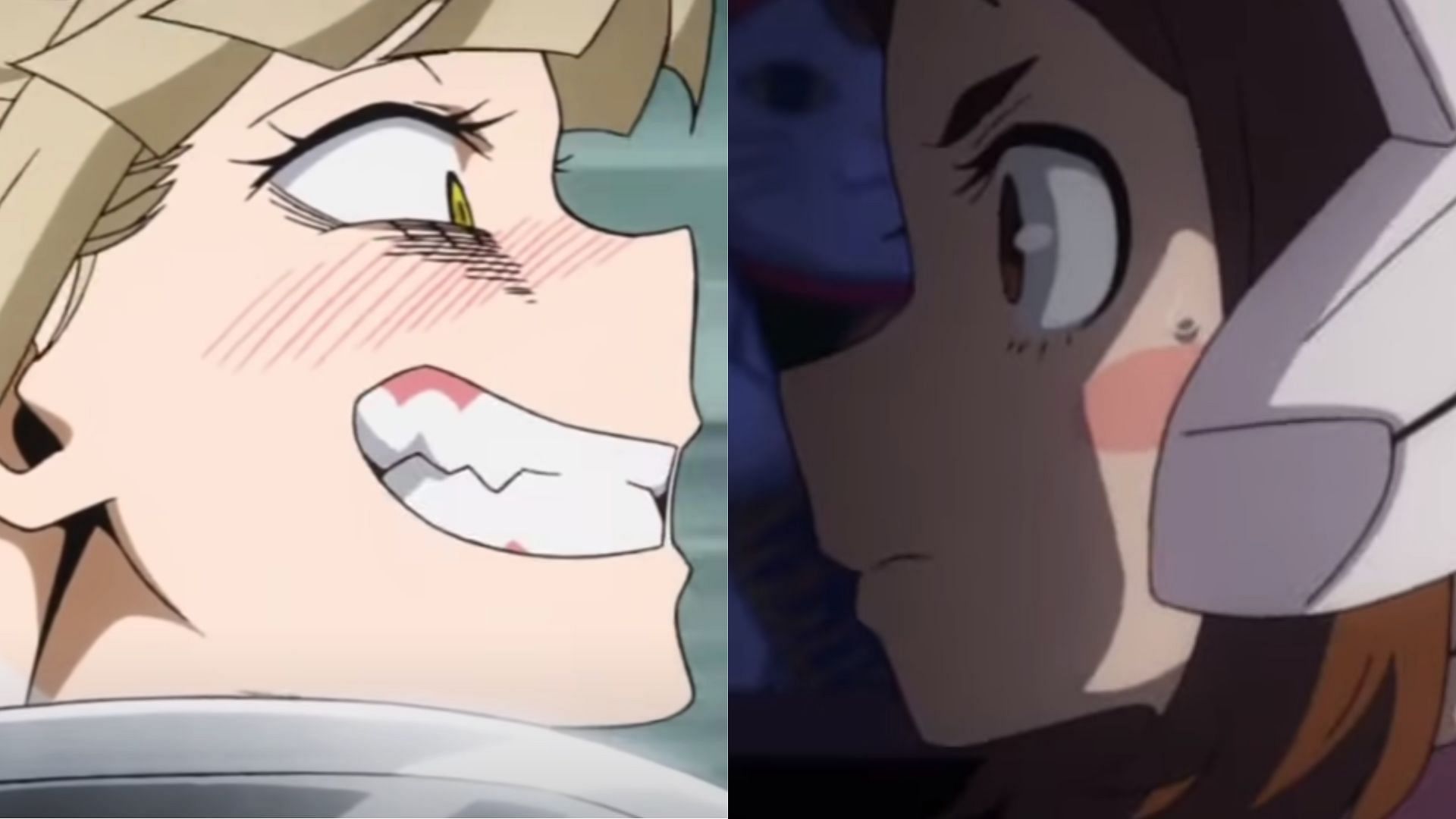 Toga and Ochako as seen in the anime (Image via Bones)