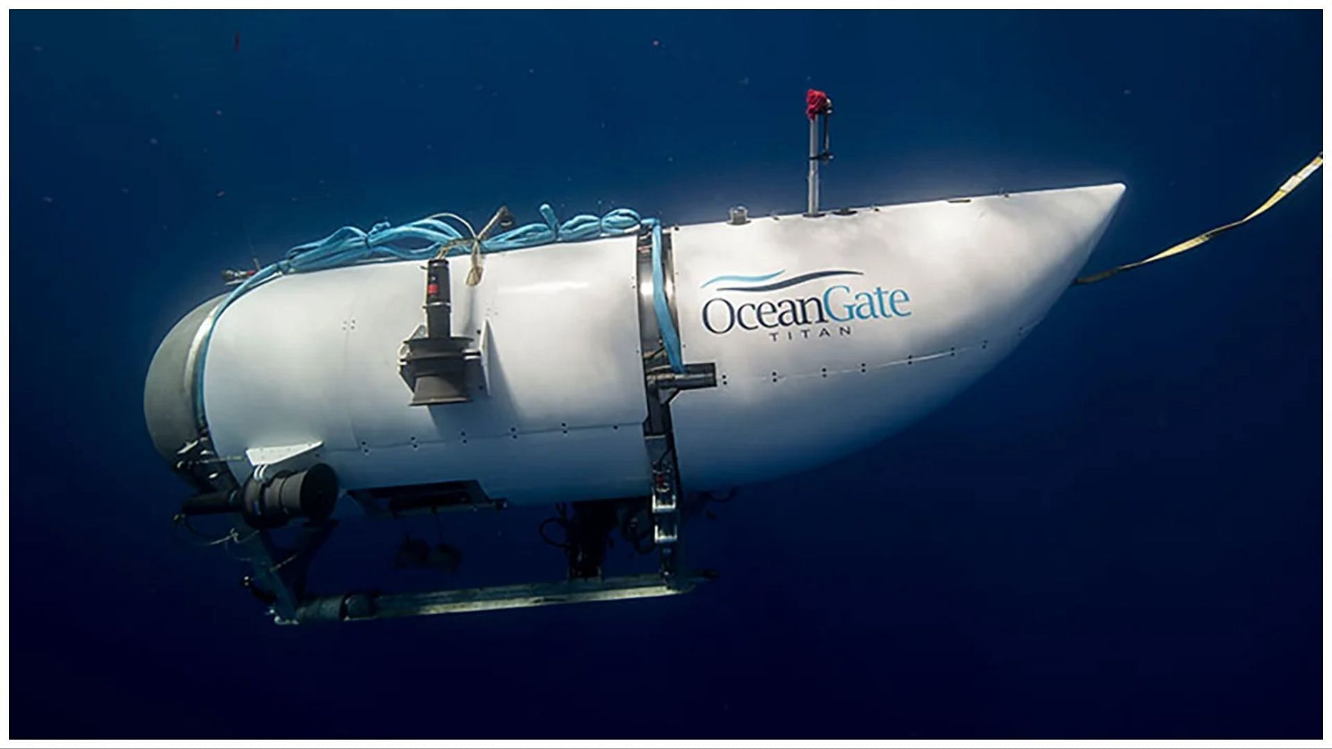 A search is underway for the Titanic-bound submarine that went missing on Sunday in the North Atlantic. (Image via OceanGate)