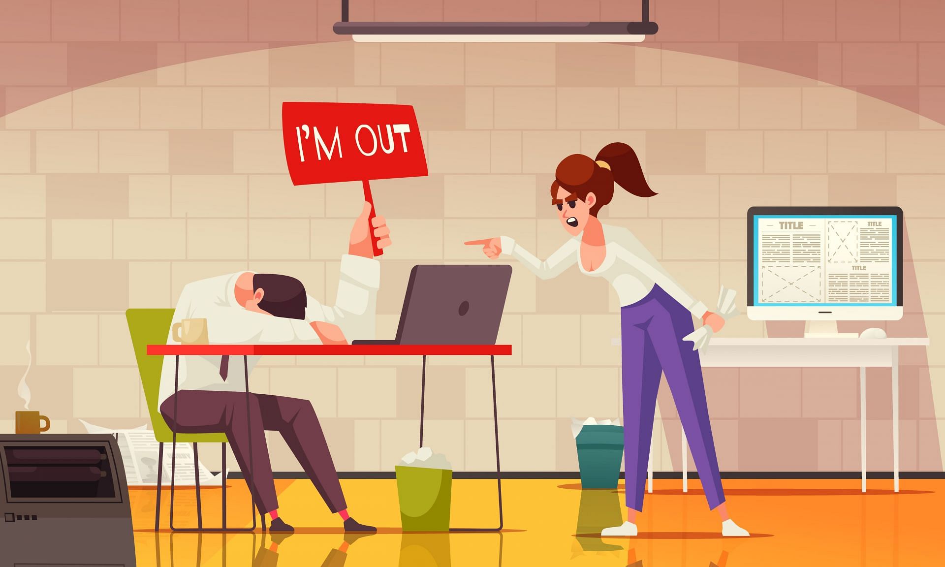 How a toxic environment at work impacts  mental health? (Image via Freepik)