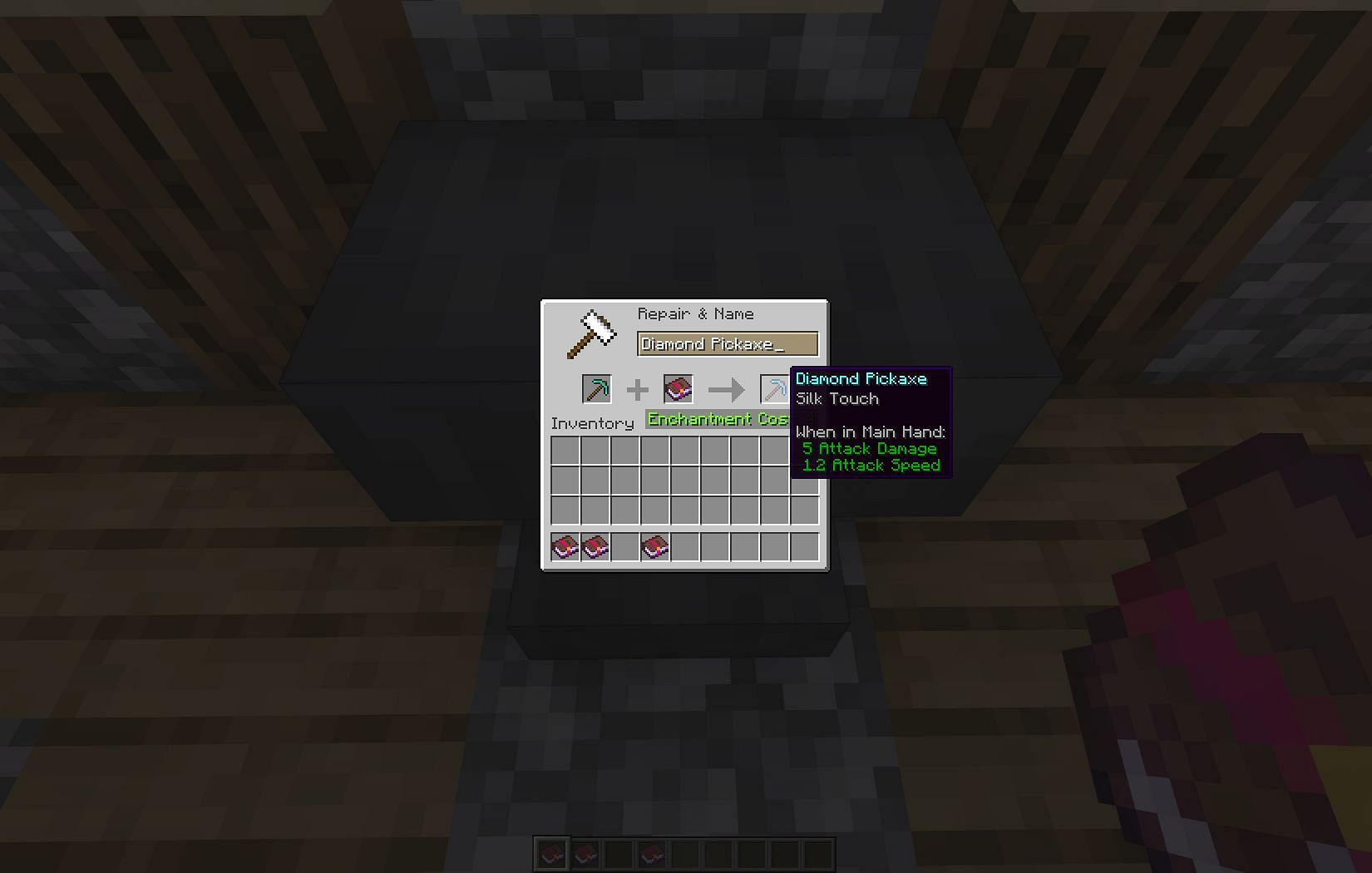 Mine block without dropping resources with Silk touch (Image via Mojang)