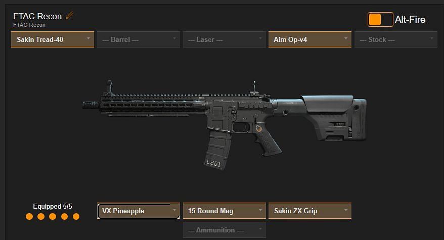 FTAC Recon loadout (Image via sym.gg)