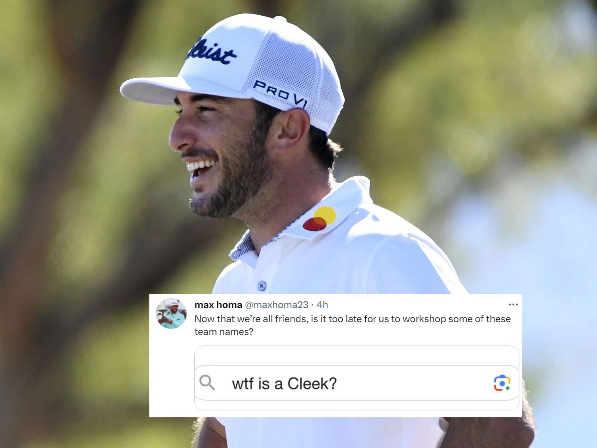 Max Homa reacted on Twitter to the LIV, PGA merger (Image via Getty and Twitter).
