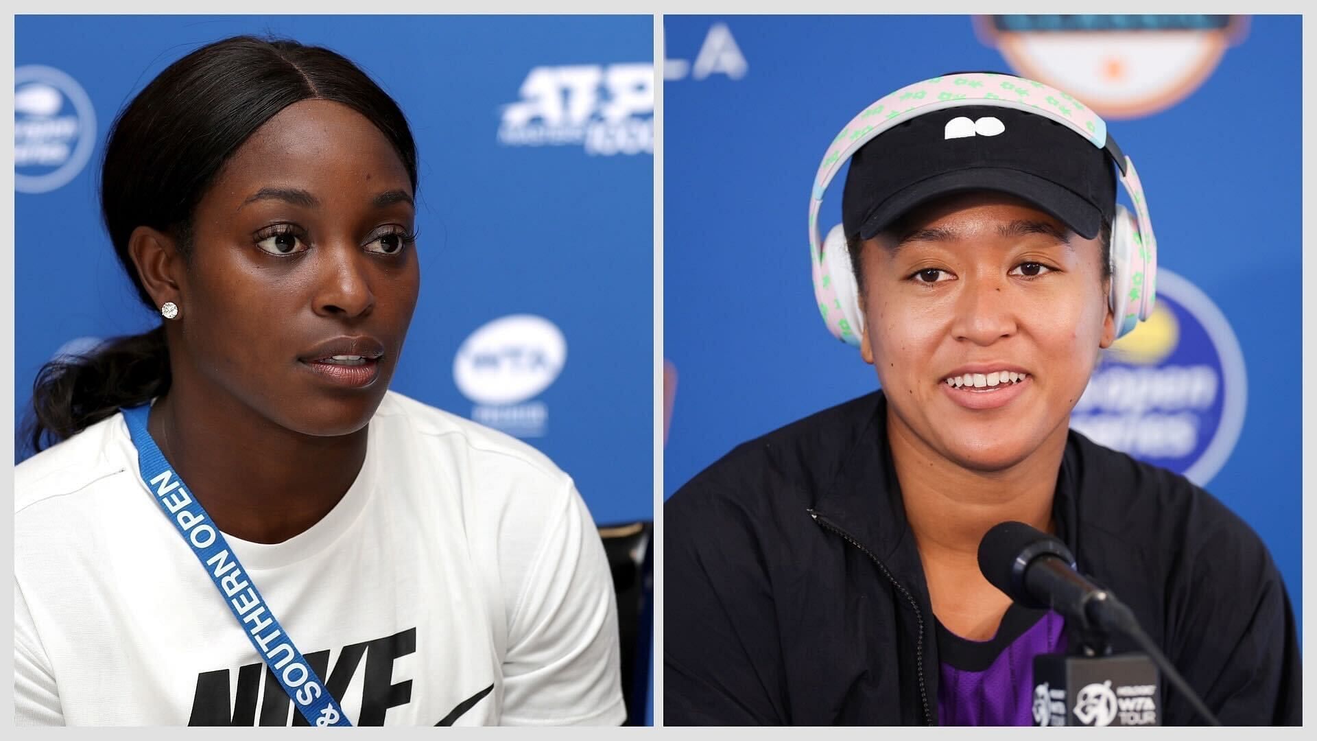 Sloane Stephens (L) and Naomi Osaka (R)