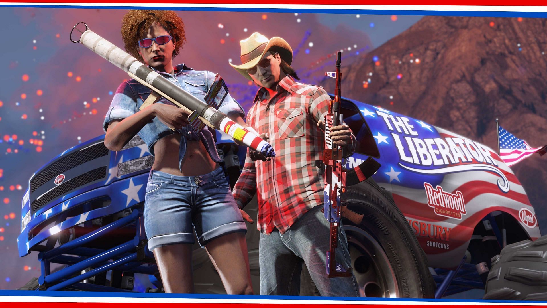 A promotional image related to this vehicle and Independence Day (Image via Rockstar Games)