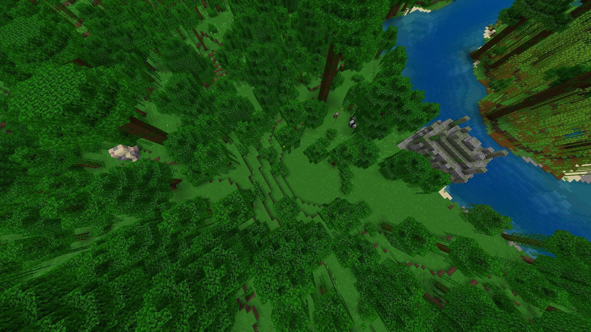 This seed offers up different generated structures in a few varieties (Image via Mojang)