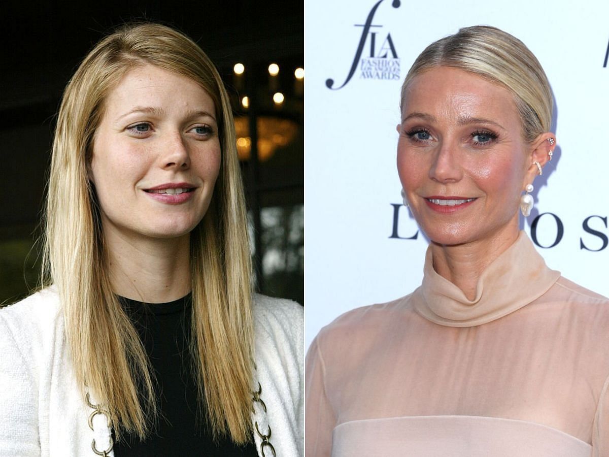 Stills of Gwyneth Paltrow before (left) and after (right) plastic surgery (Images Via Getty Images)