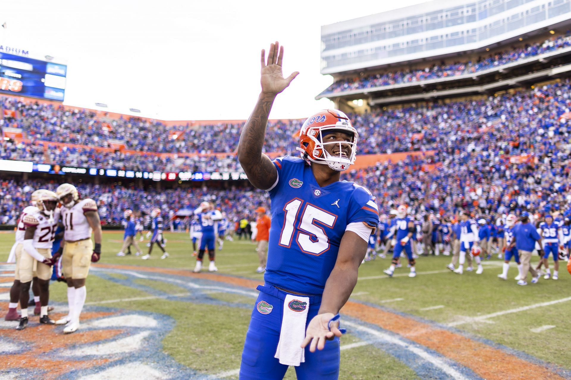 Anthony Richardson with the Florida Gators