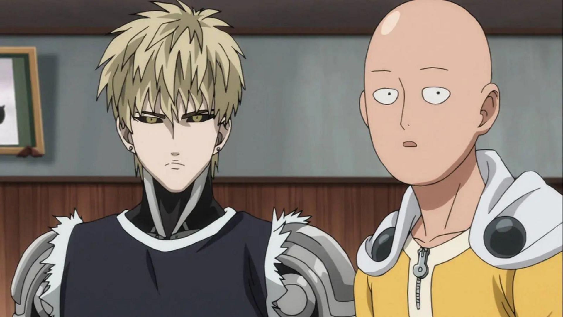 Genos and Saitama as seen in One Punch Man anime