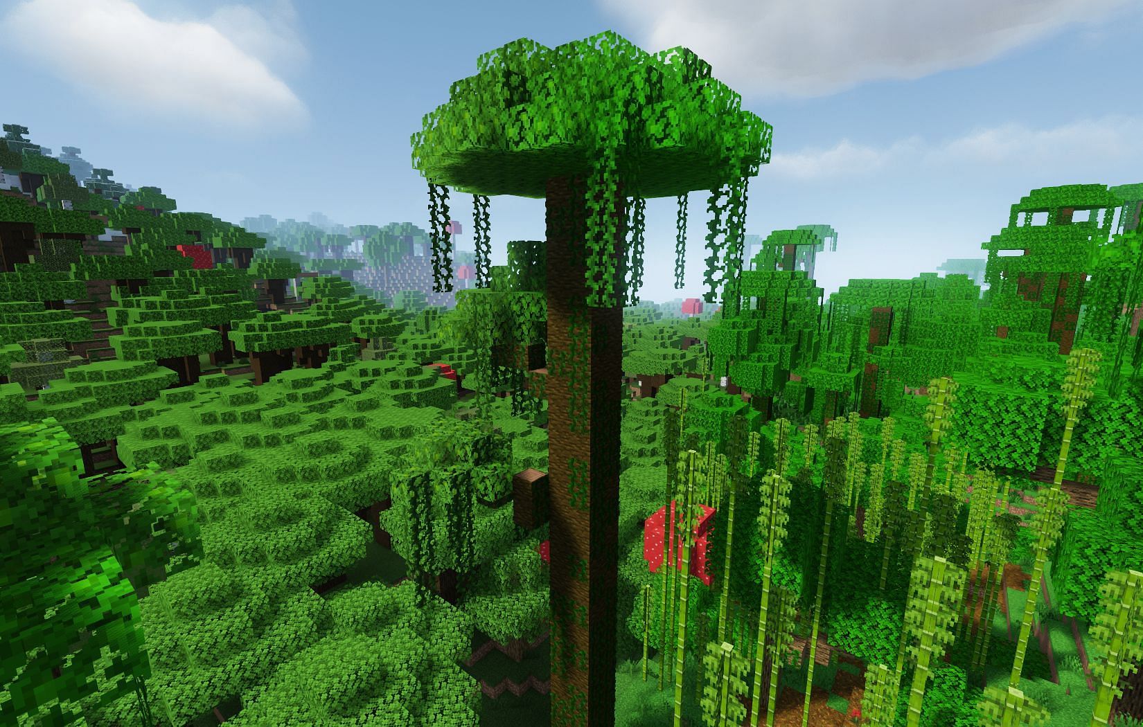 Huge jungle trees (Image via Mojang)