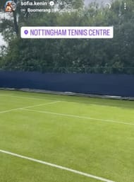 Sofia Kenin at the Nottingham tennis center