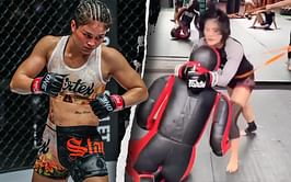 Stamp Fairtex sharpens her knee strikes in training clip