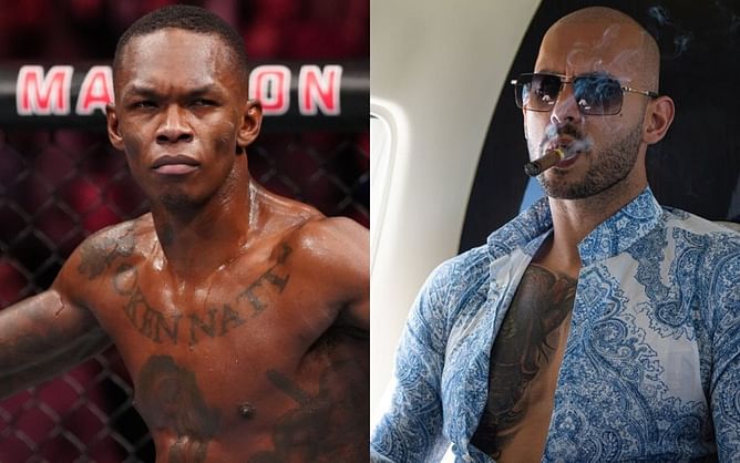 Israel Adesanya shares Andrew Tate's tweet about a man who served jailtime due to paternity fraud