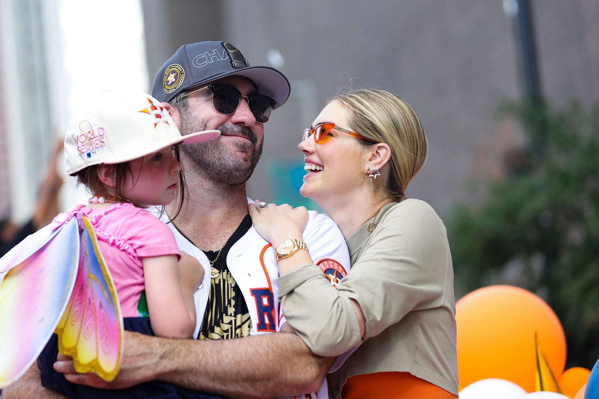 Justin Verlander and family - Houston Astros World Series Parade