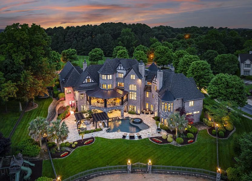 Kyle Busch Denver Mansion, view from lakeside (credit: realtor.com)