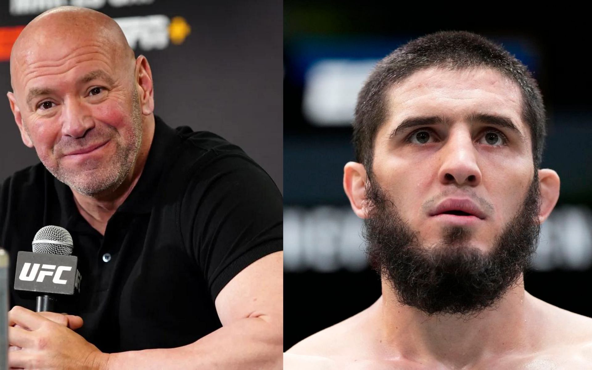 Dana White, Islam Makhachev (Image Courtesy - Yardbreaker.com, MMA Fighting)