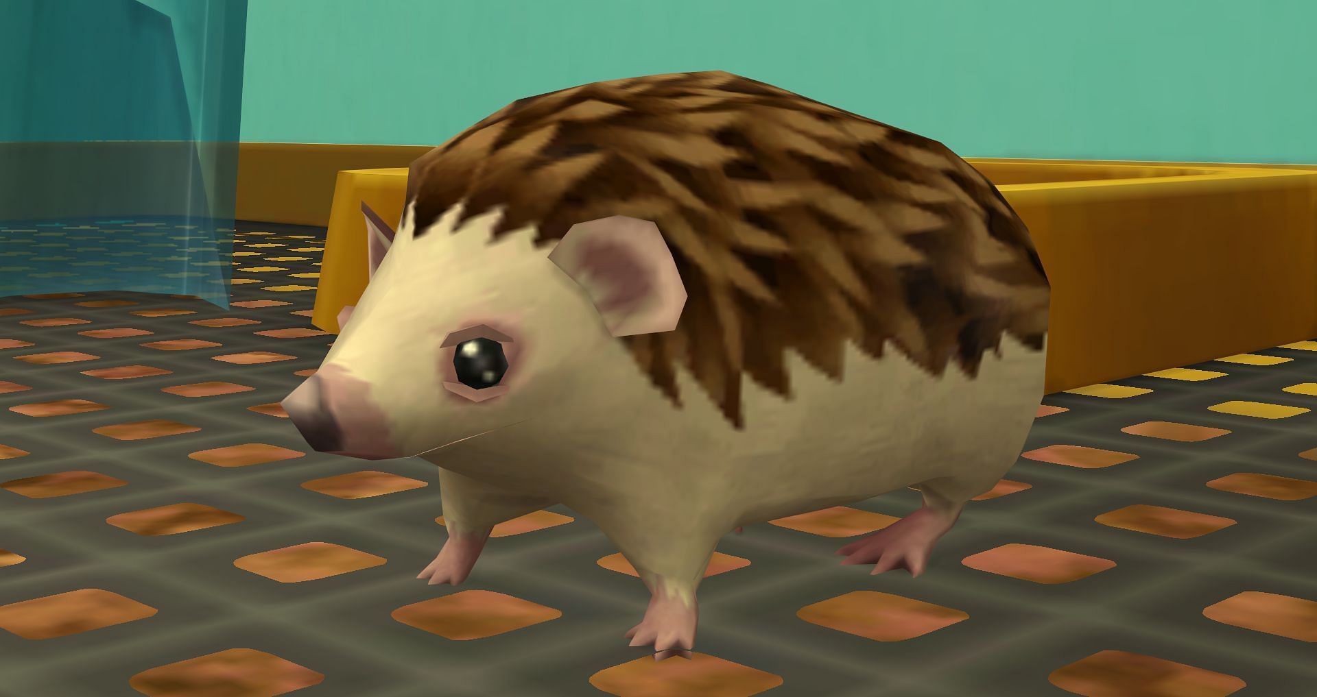 A charming hedgehog from rolling into a tiny ball of energy (Image via The Sims 4)