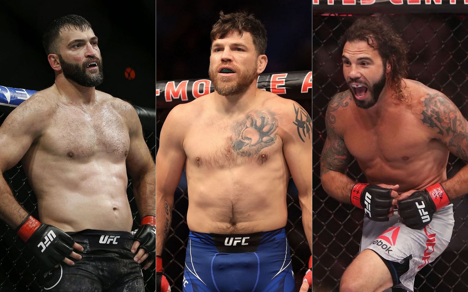 Andrei Arlovski (left), Jim Miller (centre), Clay Guida (right)