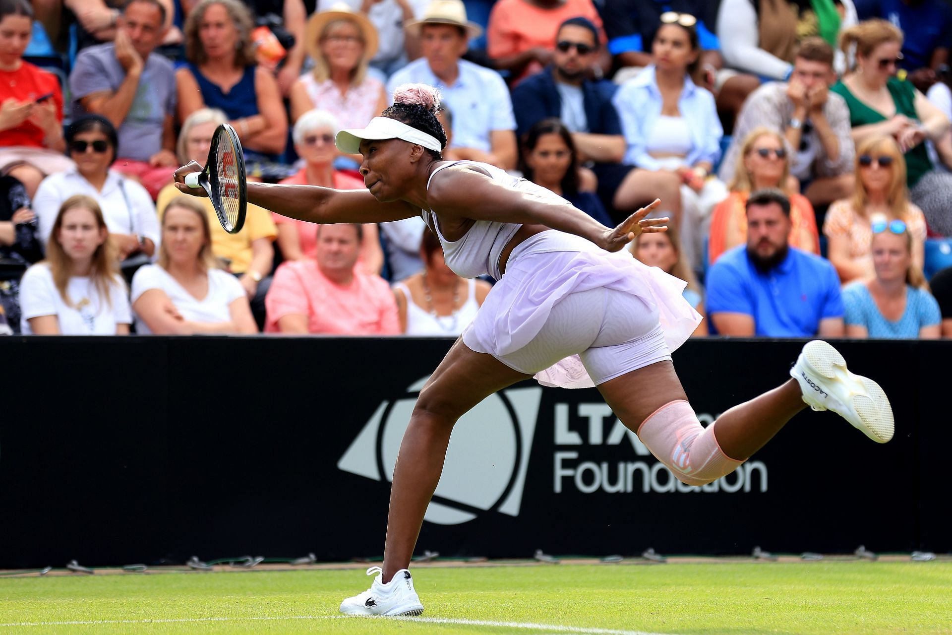 Venus Williams in action at the Rothesay Classic in Birmingham