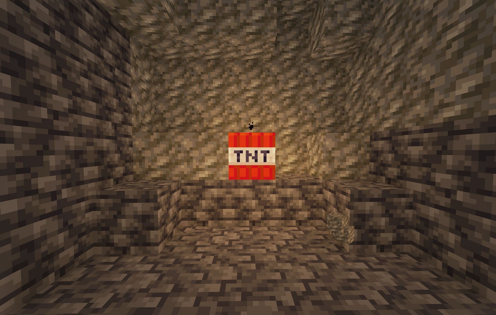 Use TNT to mine faster (Image via Mojang)