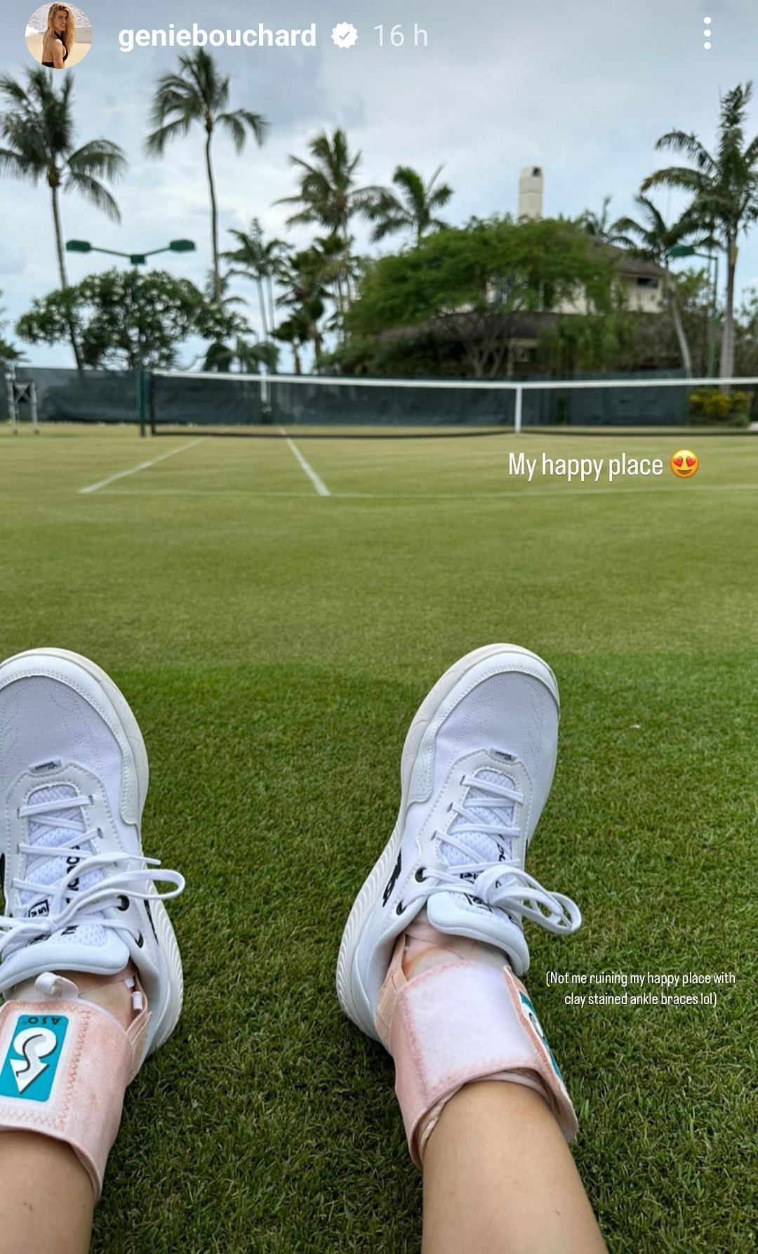 Eugenie Bouchard rejoicing her time on the grass courts