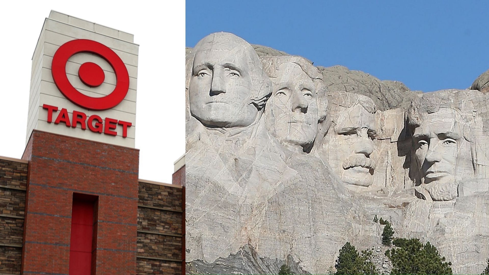 Target and Mount Rushmore. (Photo via Getty Images)