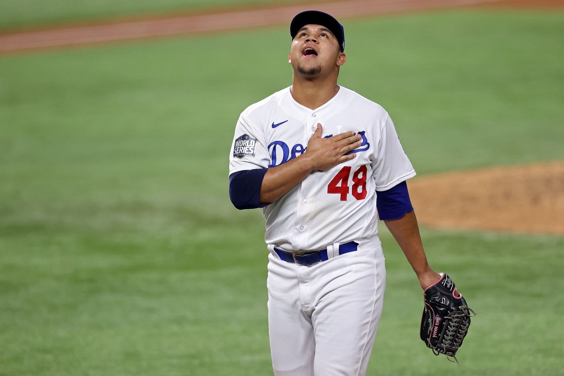 Brusdar Graterol in World Series - Tampa Bay Rays v Los Angeles Dodgers - Game Six