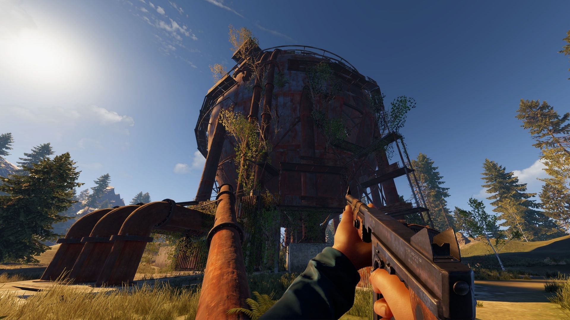 5 best monuments to build near in Rust (image via Facepunch Studios)