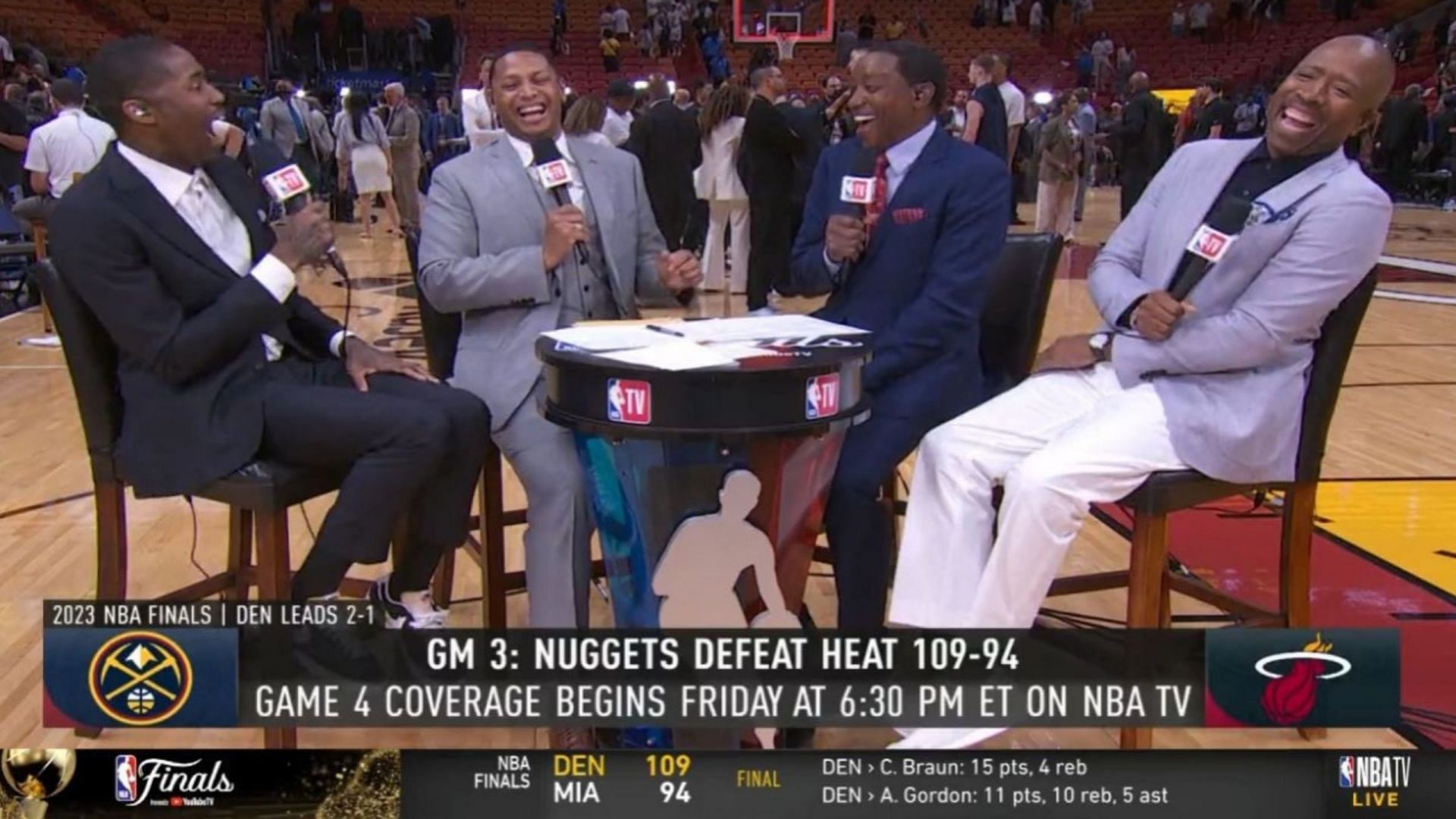 The NBA TV crew discussing Game 3 and predicting Game 4. (Photo: NBA TV/Twitter)