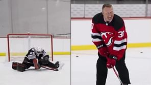 WATCH: P.K. Subban becomes goalie and takes shots from Martin Brodeur in viral video