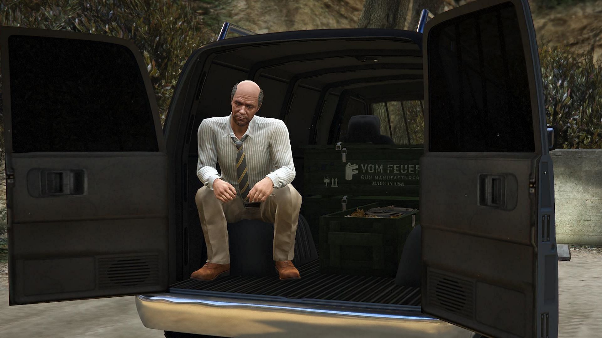 The Gun Van seller is always changing his location (Image via Rockstar Games)